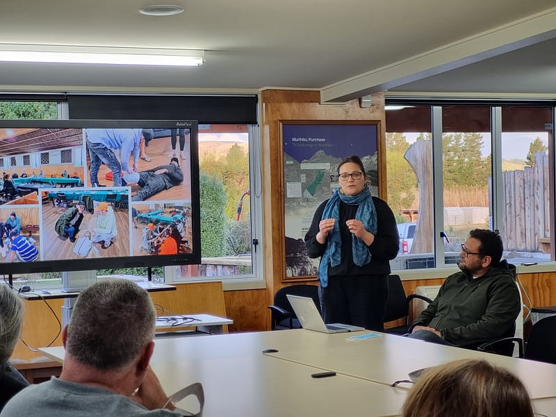 Presentation from Abby-Lee Evans about the Kaitiaki Whenua project.